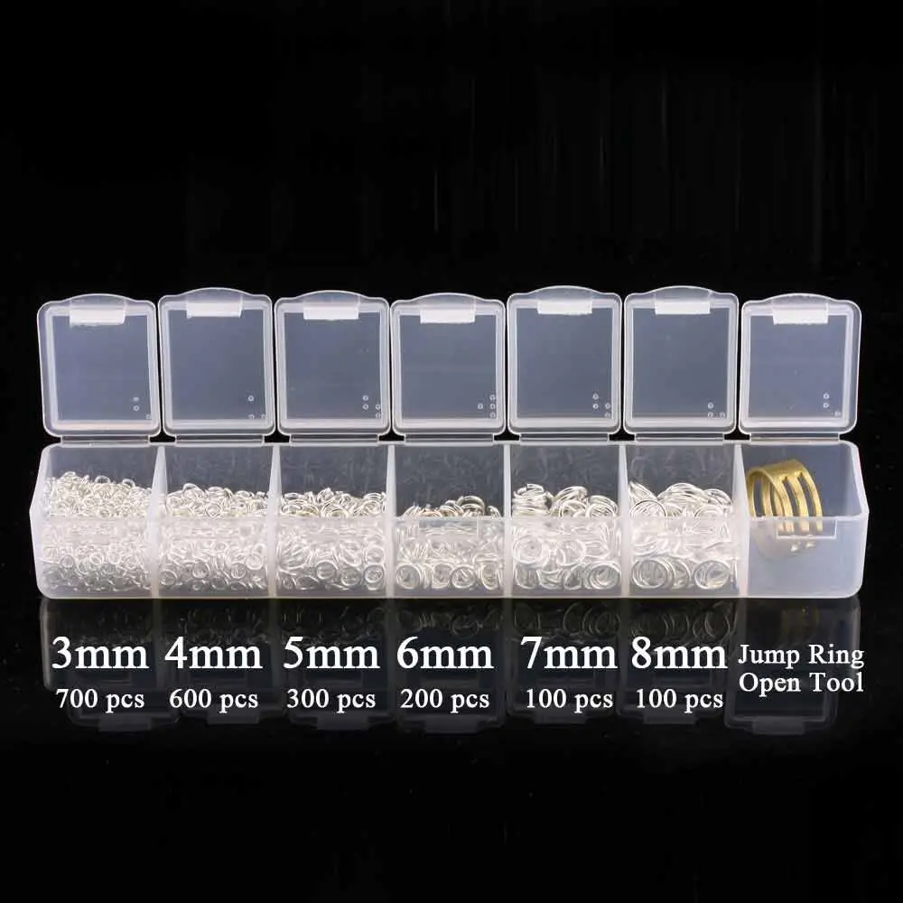 2000 шт. набор посеребренных открытых колец для изготовления ювелирных изделий 3 мм