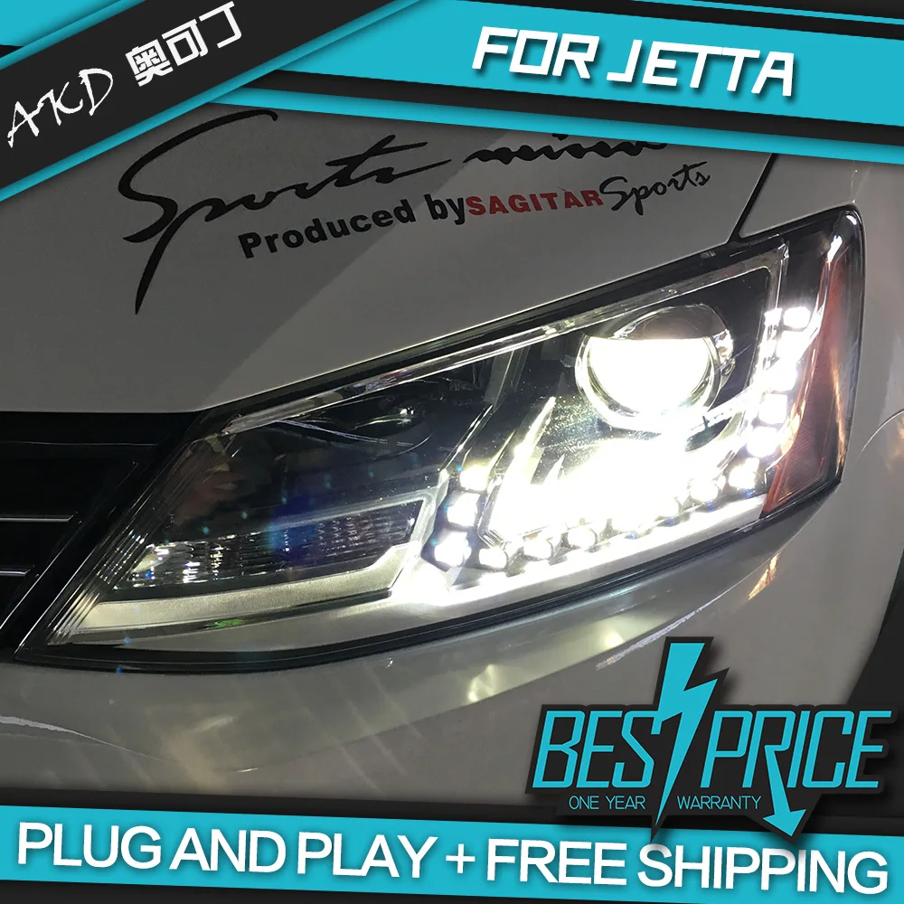 Автомобильный Стайлинг для VW Jetta MK6 фары 2012 2018 светодиодный задний фонарь DRL