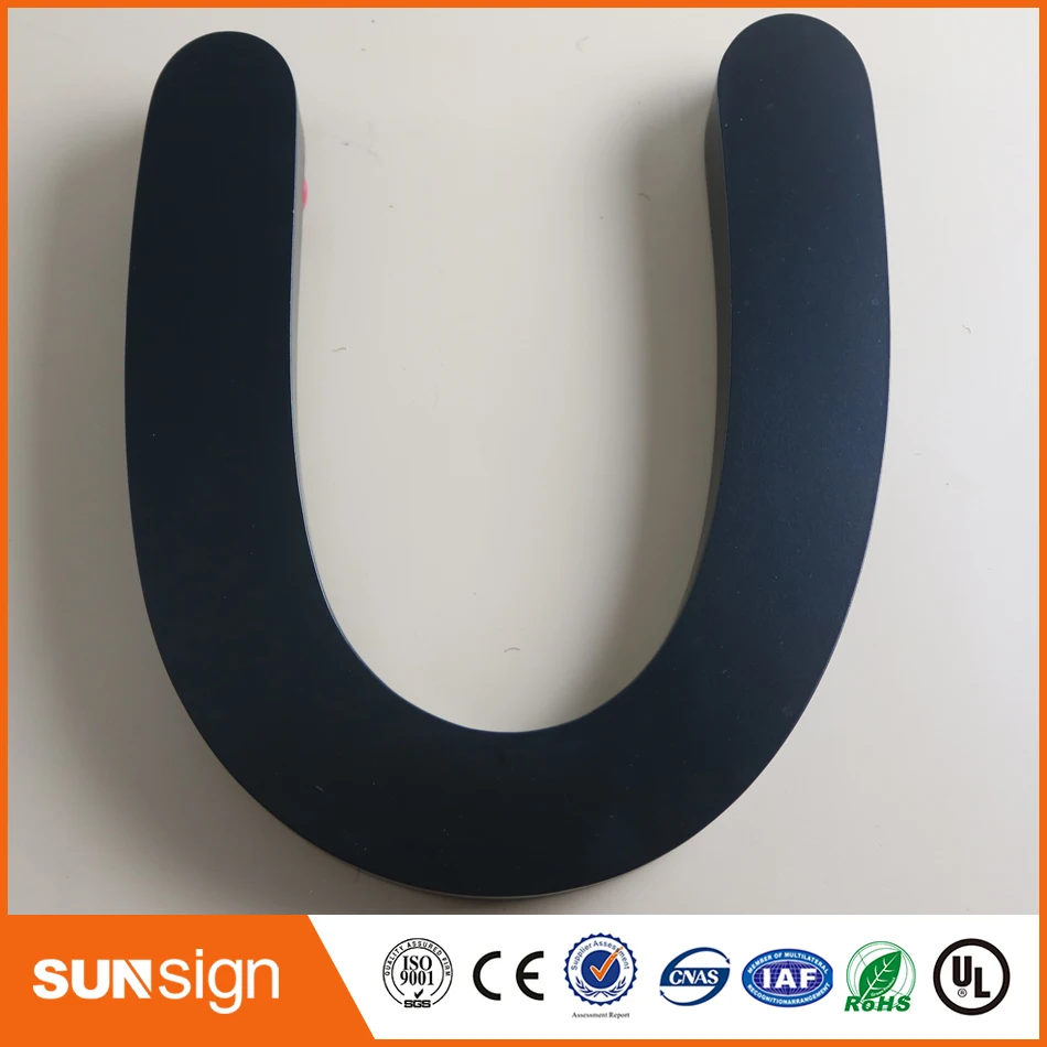 Нержавеющая сталь без освещения рекламы 3D буквы|3d stainless steel letters|advertising letterslight letters