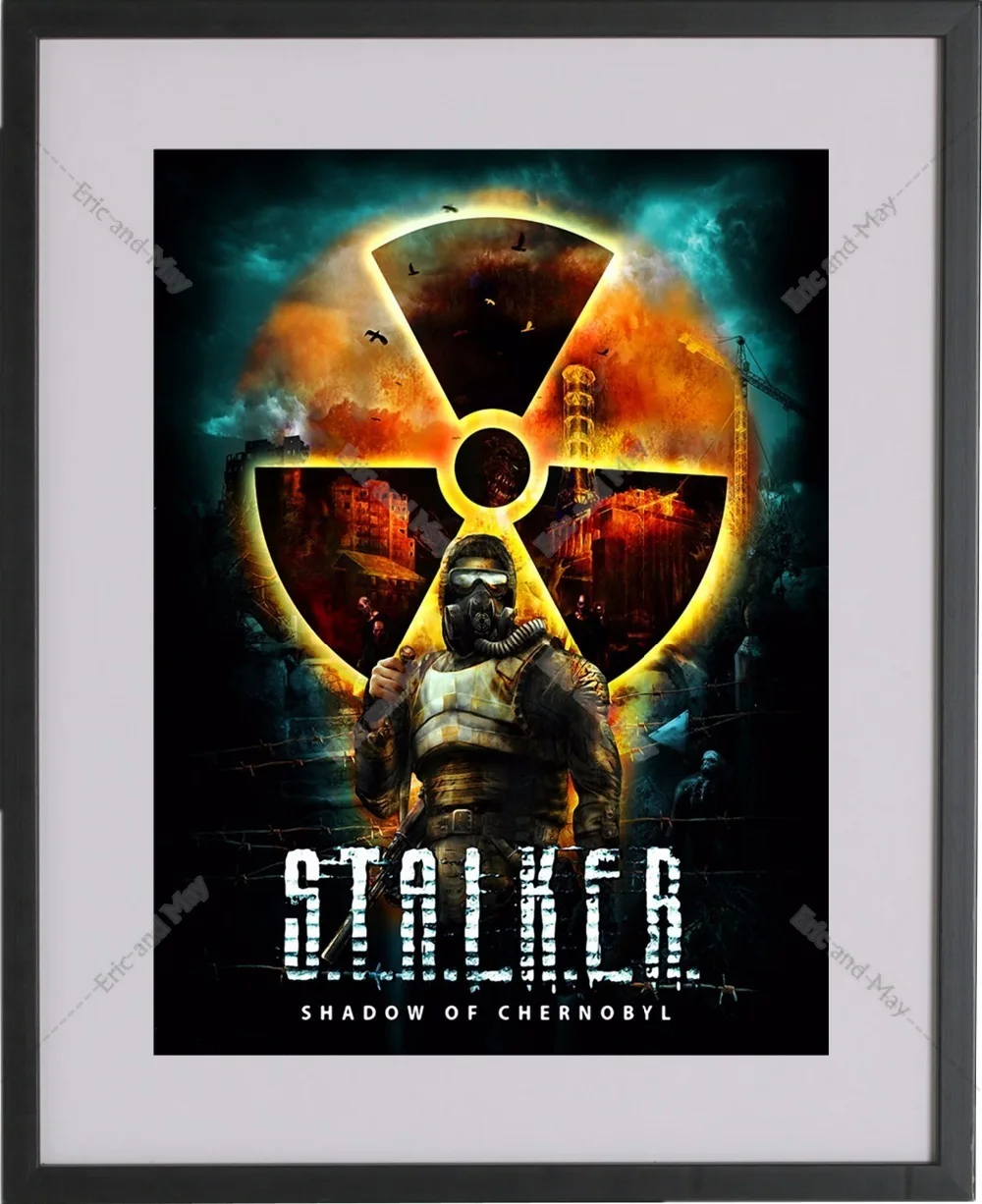 Stalker рисунок игра хлопок стены Искусство Холст живопись плакат печать картины для гостиной украшения дома Масляные картины декор