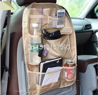 car accessory back seat tidy organiser auto travel storage bag holder beige