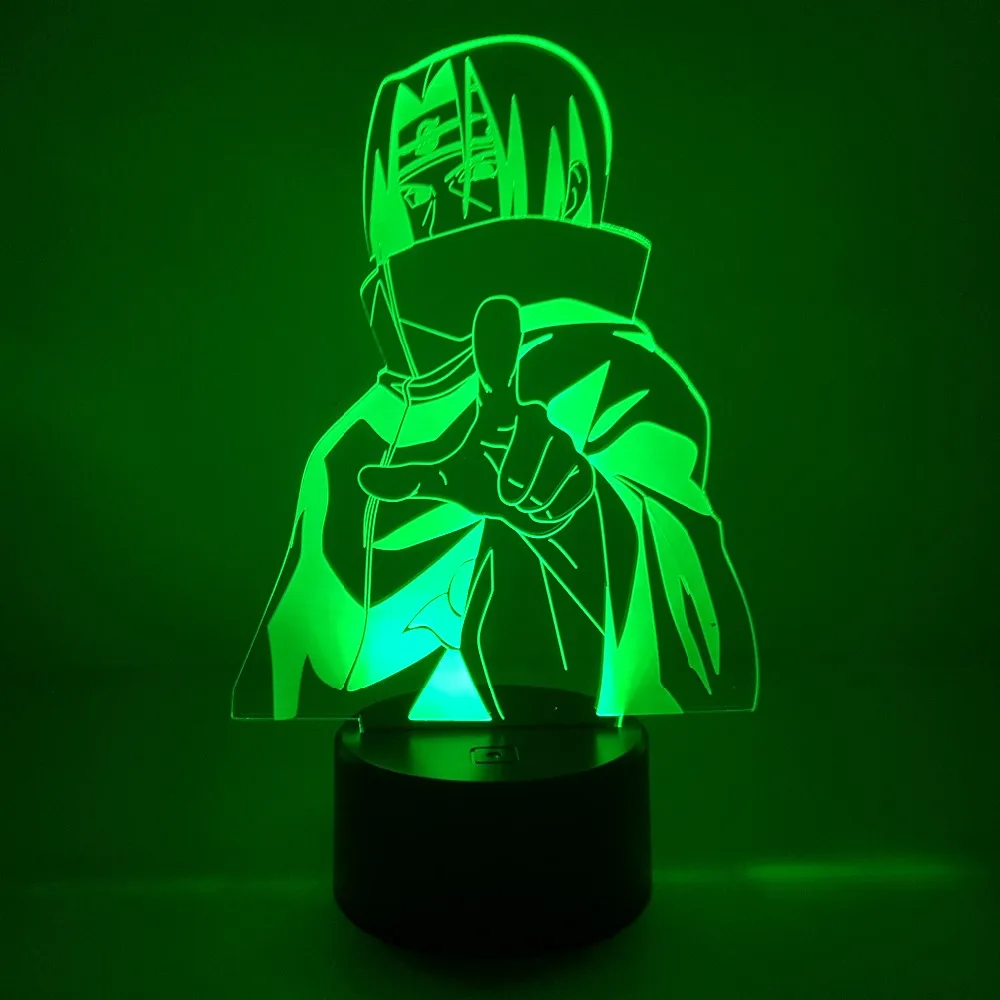 Наруто Итачи 3D визуальная Иллюзия светодиодный ночник с дистанционным