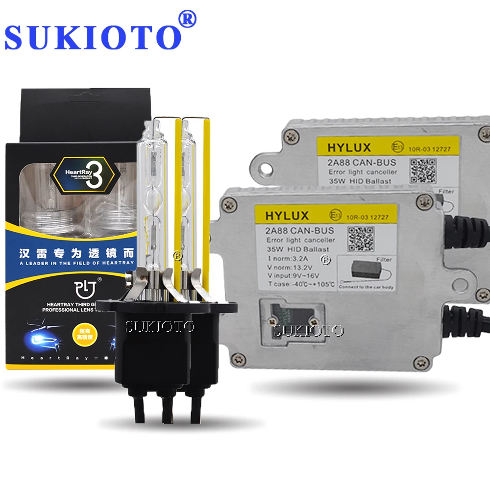 SUKIOTO Шина CAN HID ксеноновый комплект H7 H1 D2H hylux балласт 2A88 Heartray H11 H3 9005 9006 4500K 5500K 6500K