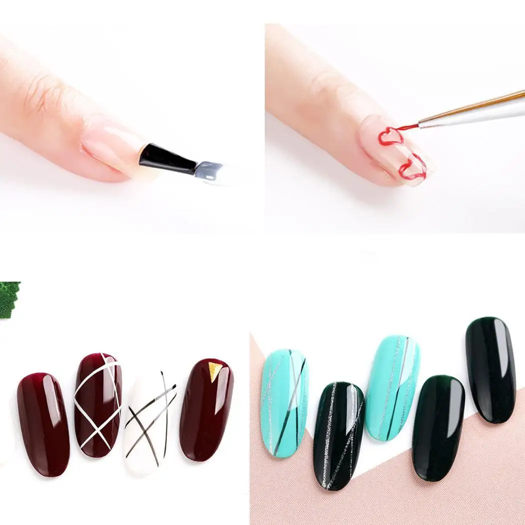 Профессиональная краска для ногтей ручка рисования Повседневная белая кисть