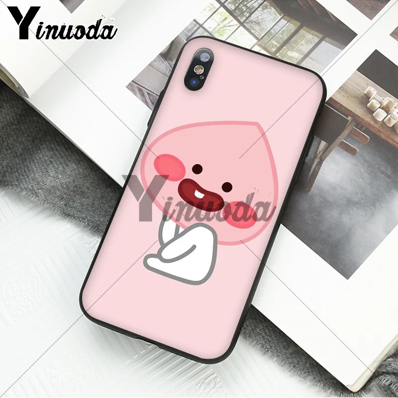 A7 Yinuoda Корейский мультфильм Забавный друг какао чехол для телефона для iPhone 8 7 6 6S Plus X XS MAX 5 5S SE XR 11 11pro 11promax - Цвет: A7