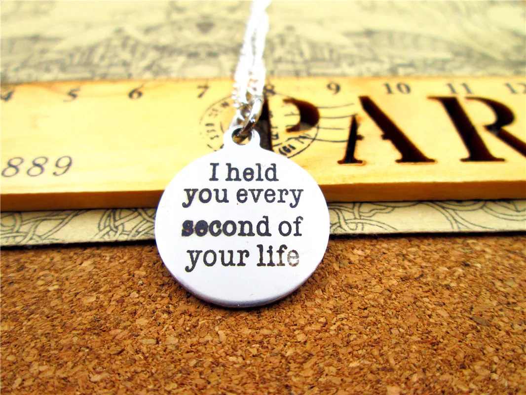 Модное ожерелье из нержавеющей стали, 3 шт./лот, ожерелье с подвесками «я держал каждую секцию вашей жизни», ювелирный подарок, больше стилей на выбор