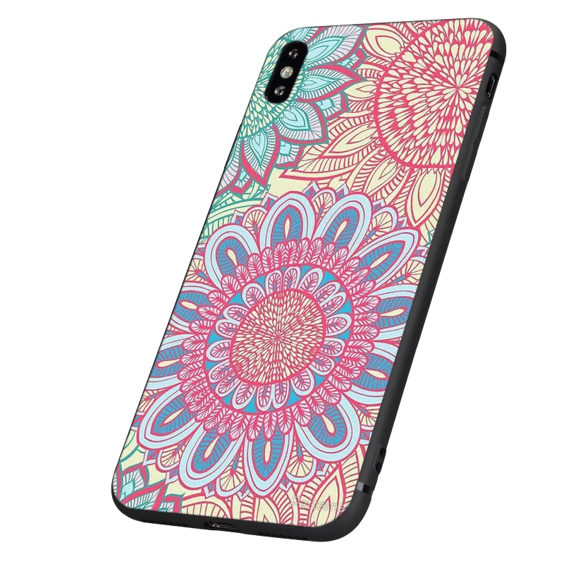 Черный чехол из ТПУ для iphone 5 5s se 6 6s 7 8 plus x 10 силиконовый XR XS 11 pro MAX с рисунком