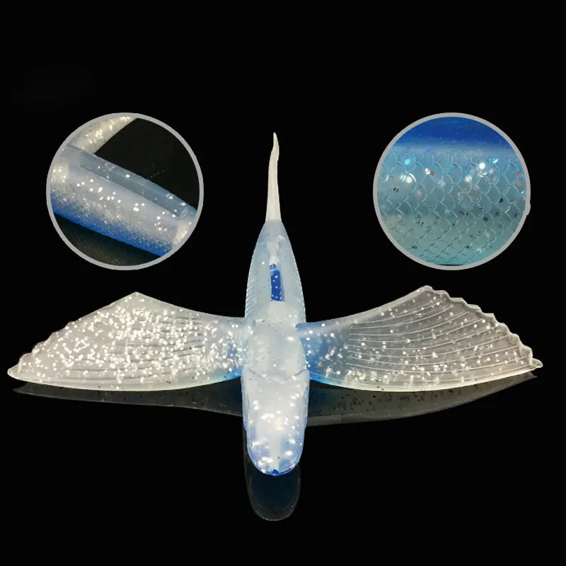 ICERIO 1 шт. Морская Лодка Рыбалка Мягкая приманка для ловли летающей рыбы 21 см 124 г17 см 63 г Мормышка для троллинга на лодке рыба тунца скумбрия р... (art.: 7a0641b5a) - 7a0641b5a