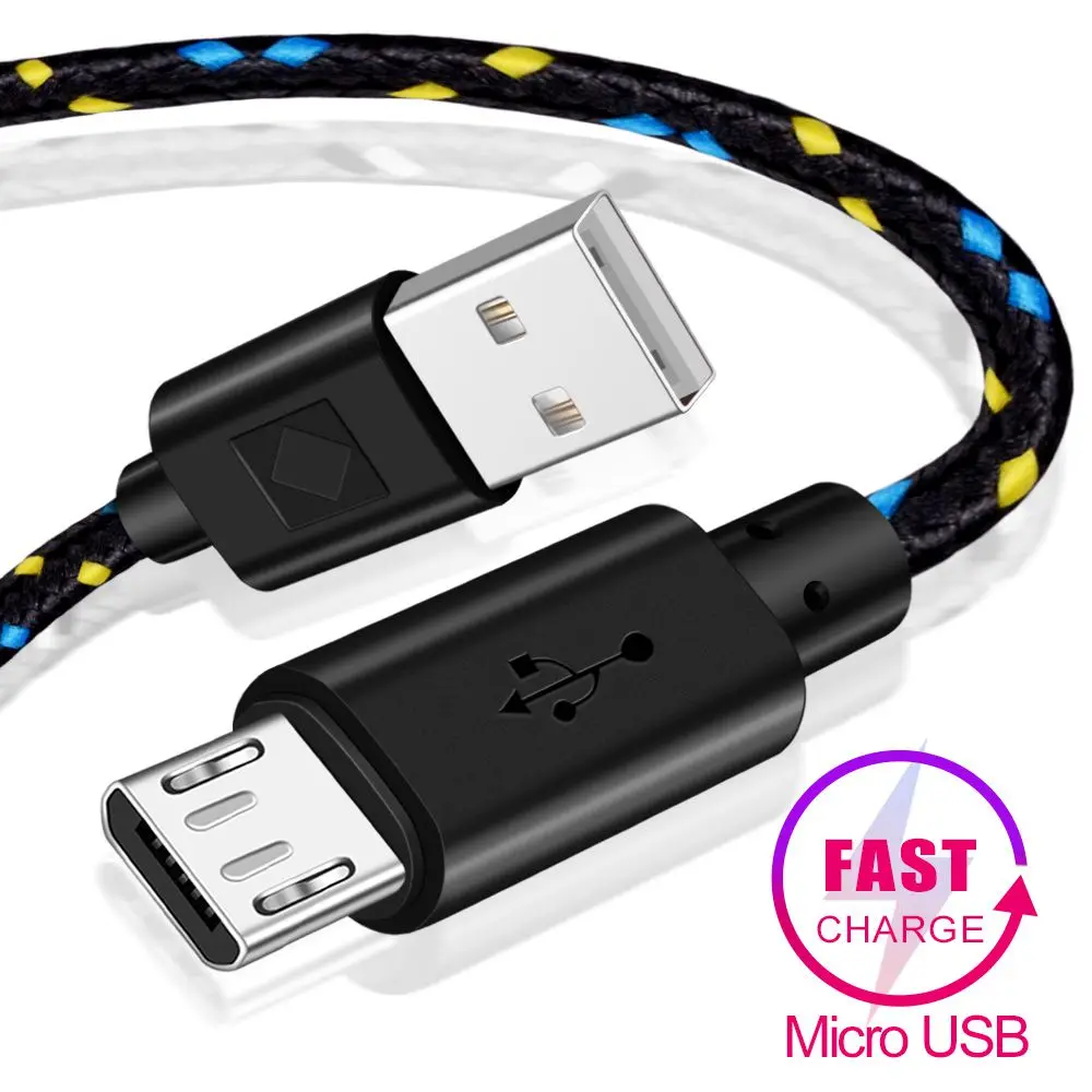 Кабель Micro USB OLAF для быстрой зарядки и синхронизации данных в нейлоновой оплетке 0