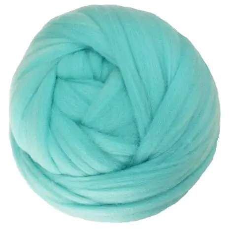 aqua blue ZENGIA 1000 г/шар супер толстая пряжа мягкая мериносовая шерсть пряжа большая массивная пряжа громоздкая рука ровинг вязание одеяло прядильная пряжа шерсть - Цвет: aqua blue