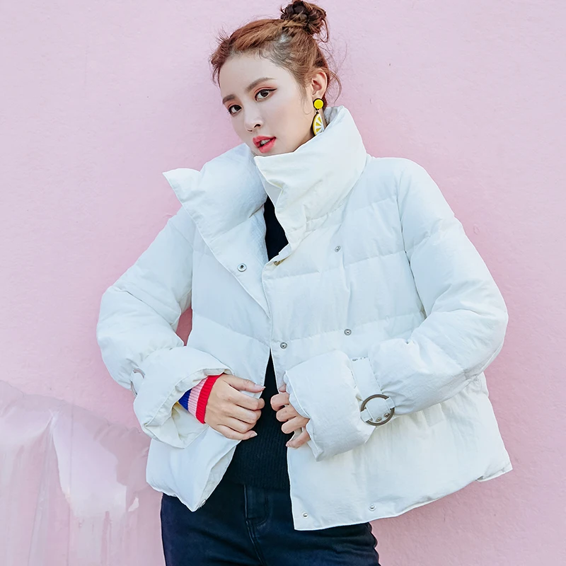 

2019 Autumn Winter Down Coat Female Pink Jackets Parka Women Down Slim Warm Winter Jacket Women PP122