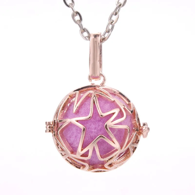 N2289-rosegold Новинка, серебряное ожерелье для ароматерапии, подвеска, ювелирные изделия, открытый медальон, ожерелье, диффузор эфирного масла, духи, ароматические ожерелья - Окраска металла: N2289-rosegold