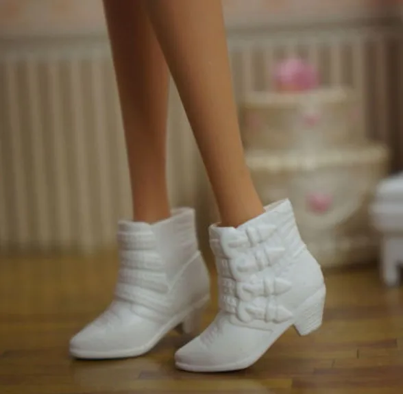 a pair of shoes Doll toy accessories shoes high heels black shoes for Barbie dolls BBIA31 - Цвет: a pair of shoes