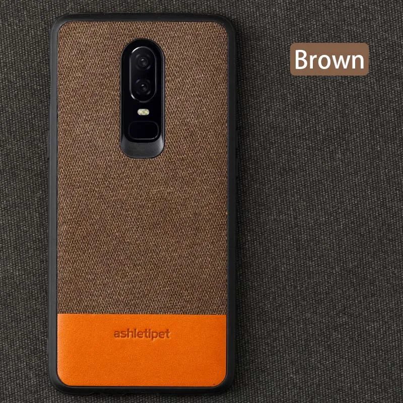 Деловой Магнитный чехол для oneplus 7 Pro, тканевый противоударный автомобильный держатель, 1+ 6 т, чехол, сшитый стежком, один плюс, 6, 6, 5, 5, 7Pro - Цвет: Brown
