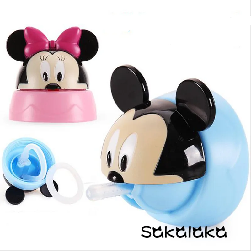 Дисней герметичные соломы Белоснежка Винни Пух Дети питьевой воды бутылки