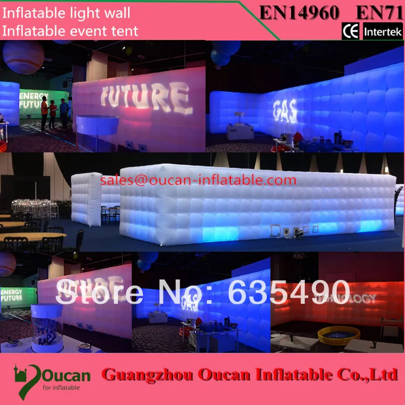 

15x3x2.5m oxford cloth inflatable exhibition wall with blower inside