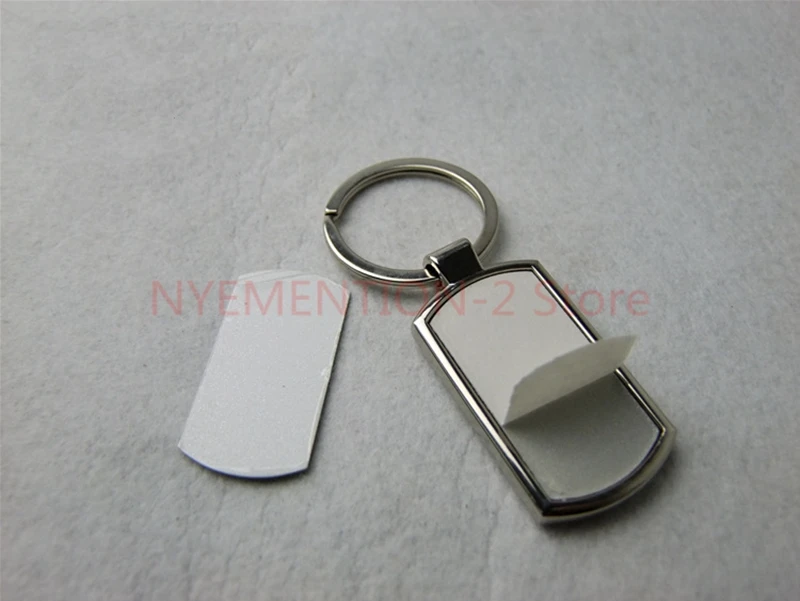 300pcs/lotSublimation products blank metal key chain Thermal transfer consumables factory price Can print photos keyring | Украшения и