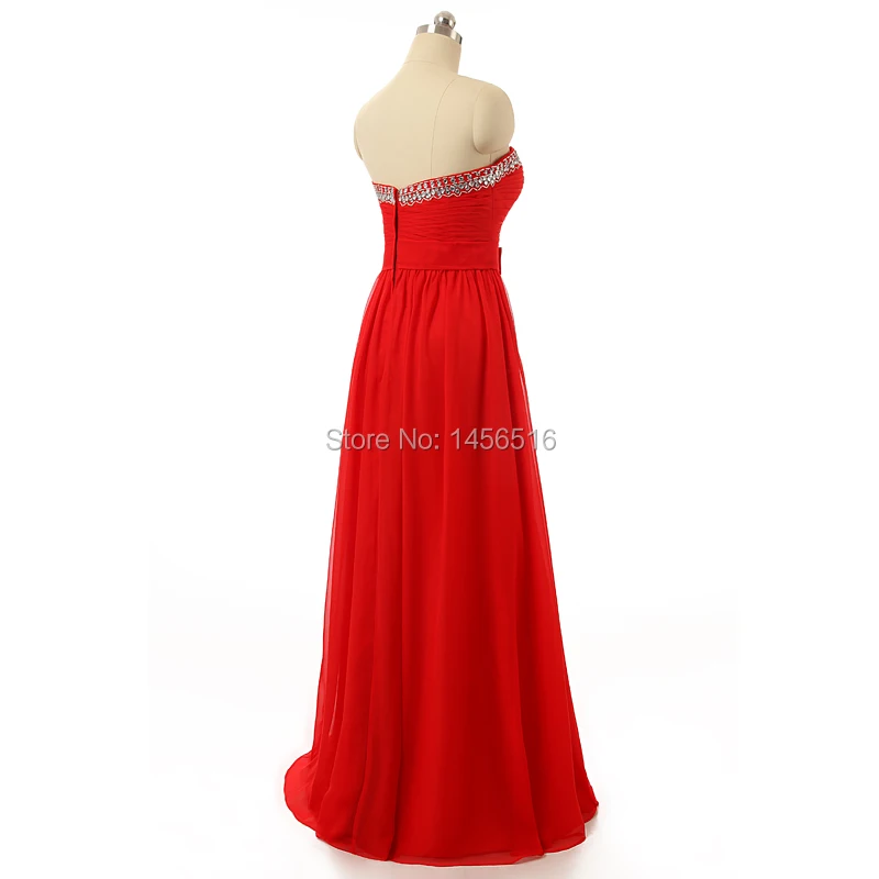 Трапециевидная Красная Шифоновая Длина бисера длинные платья приталенные для