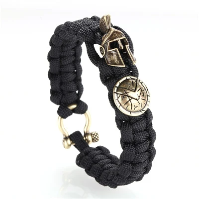 Style A Мужской браслет/Спарта/pulseira masculina/Роскошный Открытый выживания ручной работы веревочные браслеты винтажные мужские браслеты - Окраска металла: Style A