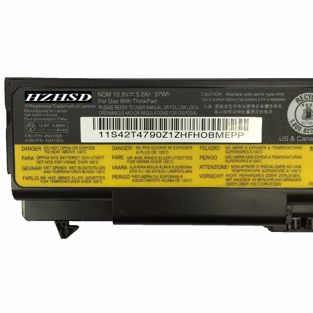10,8 В 57wh T430 ноутбук Батарея для lenovo thinkpad T530 W530 T430i L430 530 SL430 T410 T420 45n1005 45n1004