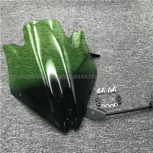 Мотоцикл лобовое стекло Ветер Экран Double Bubble с болт крепления для Kawasaki Z750 Z750R 2007-2012 - Цвет: Зеленый