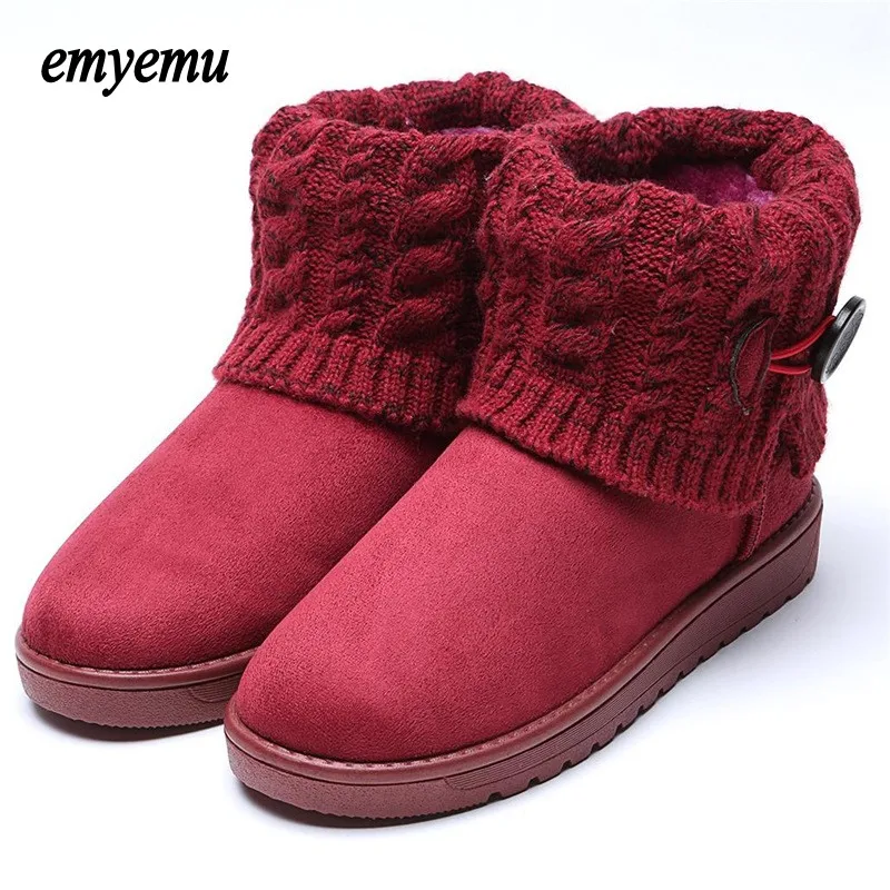 6 color Women Boots Warm Fur Cotton Winter Shoes High Quality Cozy Women's Soft Ankle Snow Flat Woman | Обувь