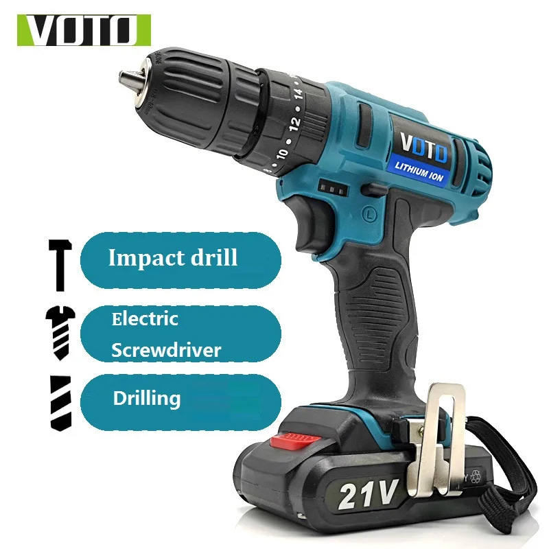Электрическая дрель 21 в литиевая батарея беспроводная для дома сделай сам ручная