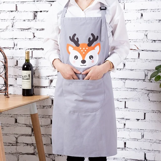high Quality cotton Милый мультяшный фартук с животными для родителей, хлопковый фартук для мытья кухни, для выпечки, Детский фартук с противообрастающим нагрудником, для детского сада, для студентов, фартуки - Цвет: high Quality cotton