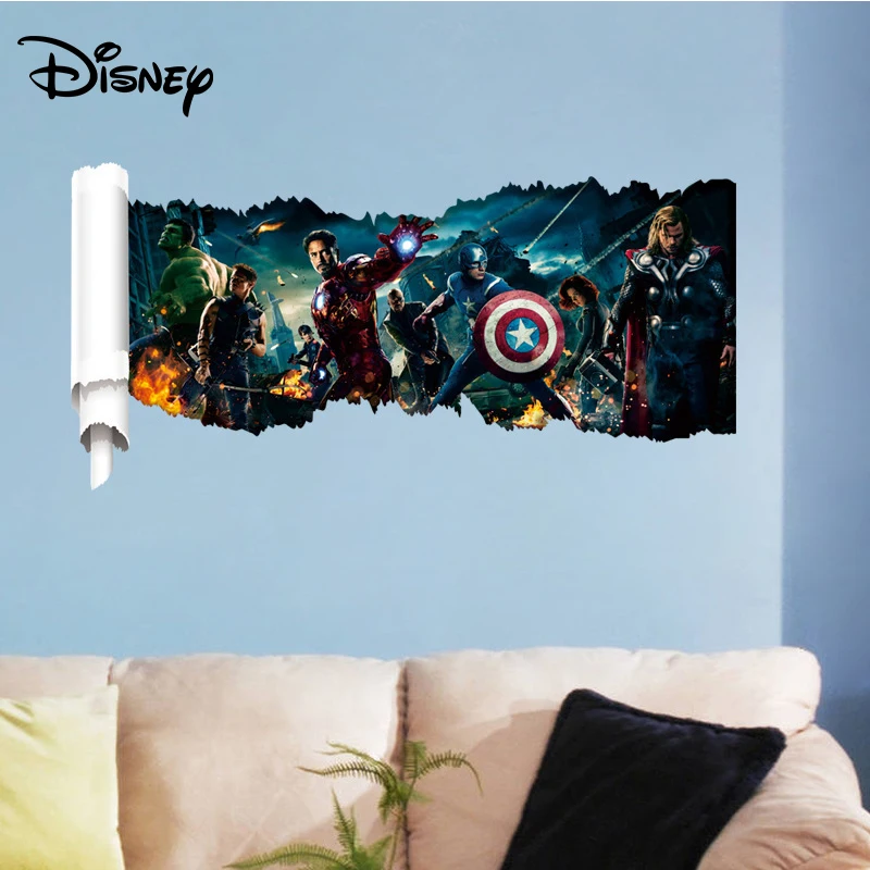 Disney новая наклейка "Мстители" детская комната спальня фон стикер