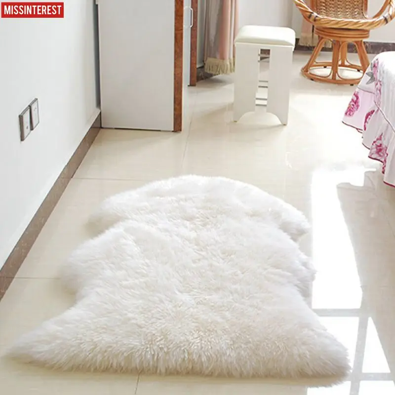 Мягкий чехол на стул из искусственной овчины Missinterest теплый пушистый коврик|carpet