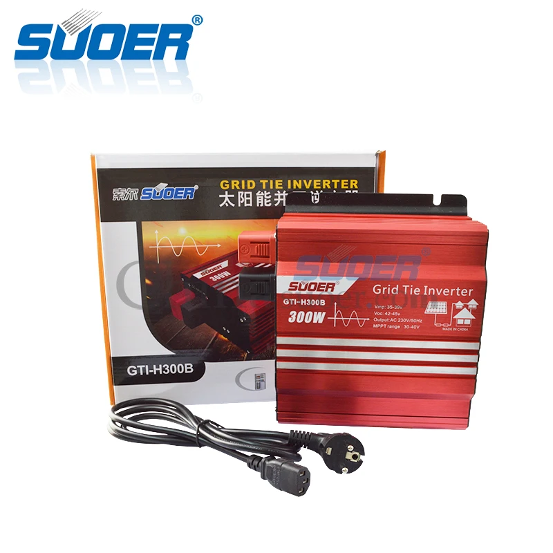 Suoer【Grid Tie Inverter】 300 Вт 24 Вольт 220 вольт Сетка Tie Инвертор солнечной системы питания инвертор(GTI-H300B