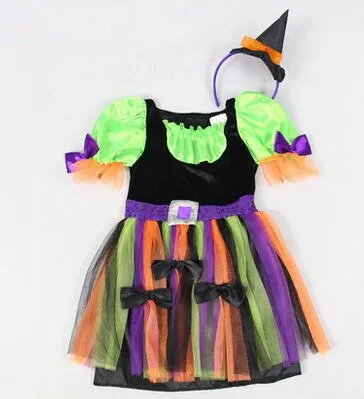 

colored witch costumes for kids halloween witch dress for kids party clothes funny costumes halloween costumes dance clothes