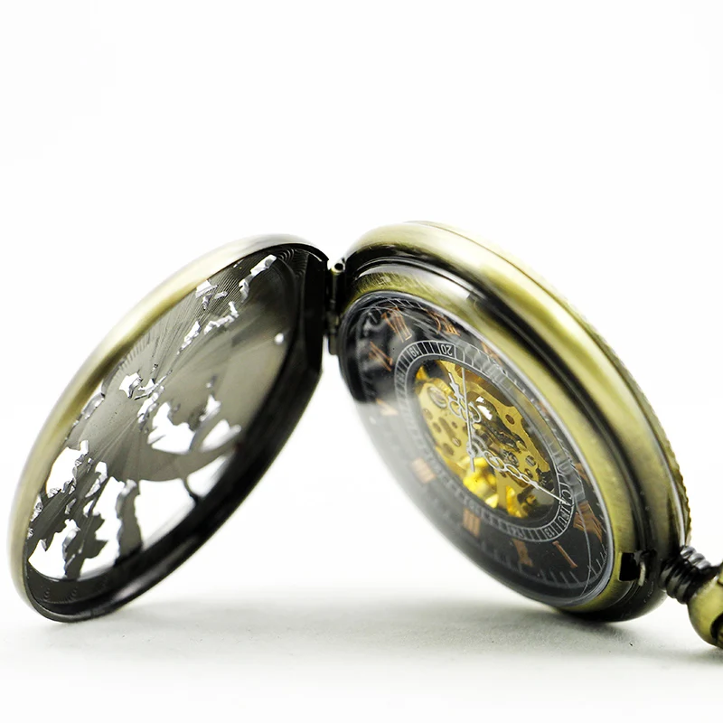 Nursing Watches Pretty Bird Mechanical Pocket Watch Skeleton Pendant Watch with Chain Gifts For Man Woman PJX1117