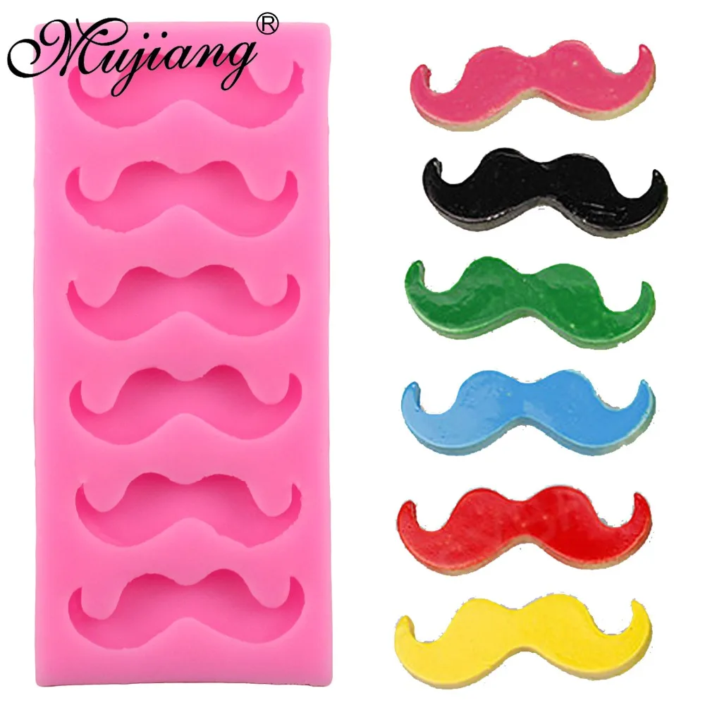 Mujiang маленькие усы силиконовые формы искусственная шоколада Аксессуары для