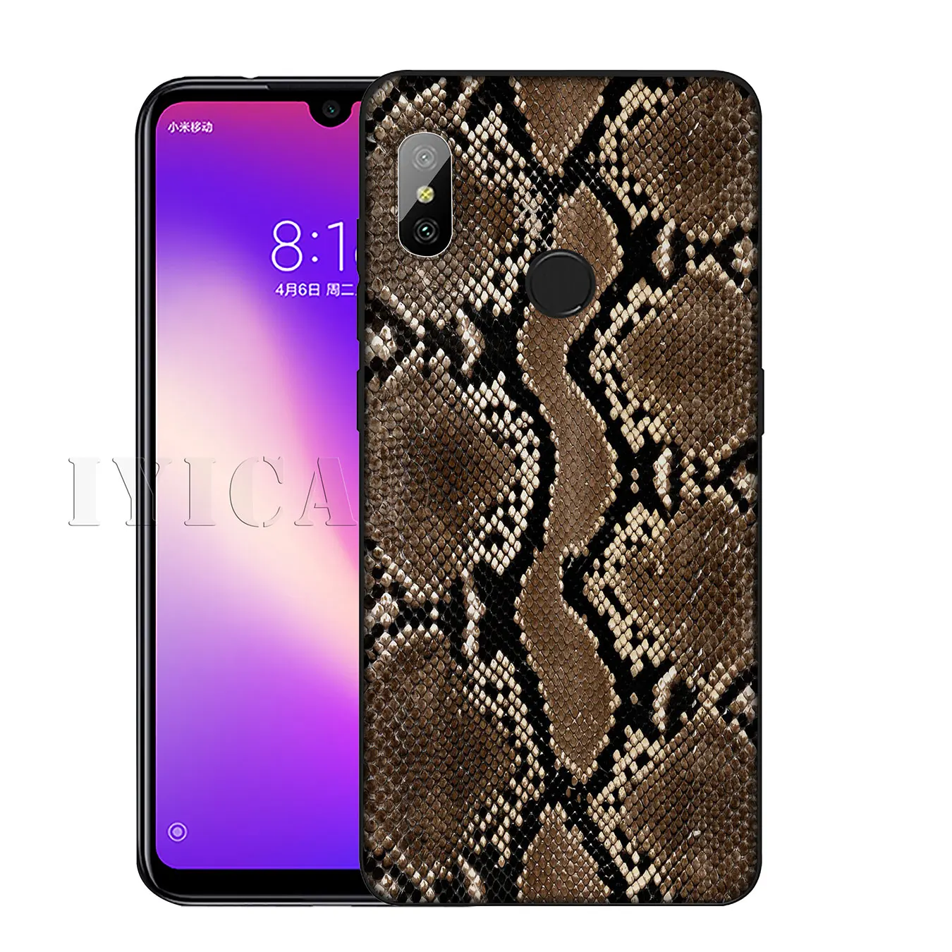 IYICAO Snake Skin DIY Leopard Drawing Soft Silicone Case for Xiaomi Redmi K30 K20 8A 7A 6A 5A S2 GO Note 8 8T 7 5 6 Pro |