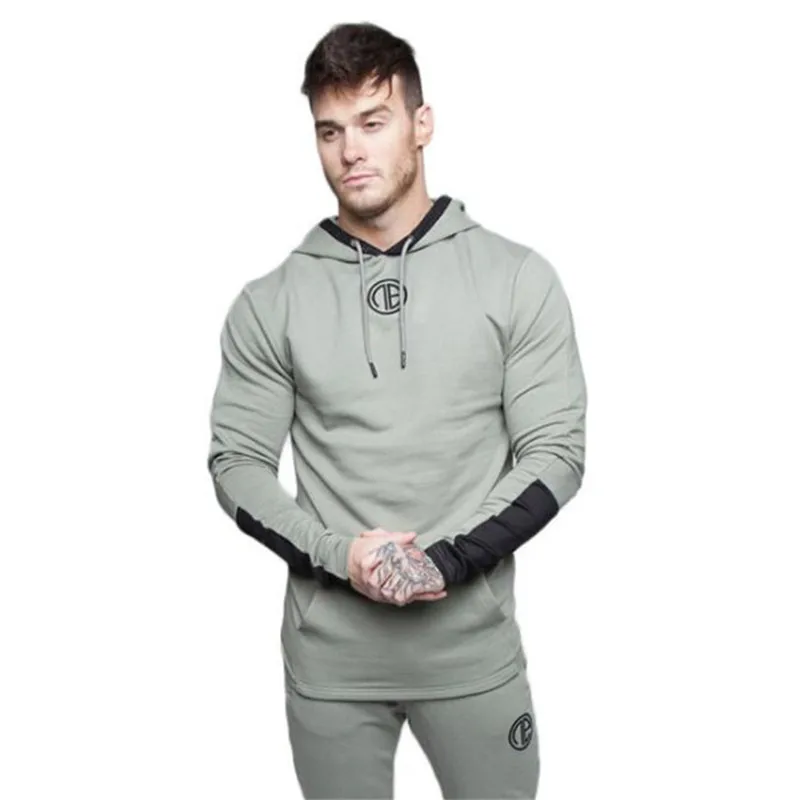 GYMAHXUN brands new Casual Tracksuit Suit Men Track Suits Set mens Sweatshirt Joggers Sweatpants Sets Jacket+Sweatpant | Мужская одежда