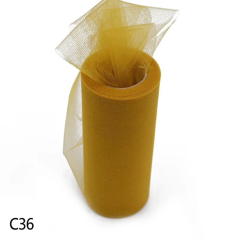 C36 22 м* 15 см тюль рулон катушки пачка для Свадебная отделка органзы Лазерная день рождения принадлежности DIY душ стол бегуны ремесла - Цвет: C36