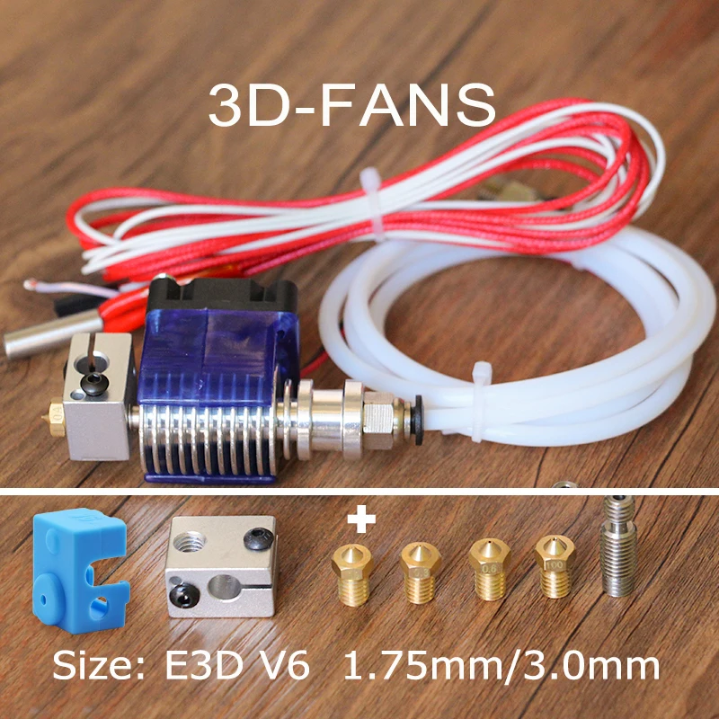 3D принтер V6 J head Hotend с вентилятором 3010 для экструдера Bowden 1 75/3 0 мм сопло 4 + комплект