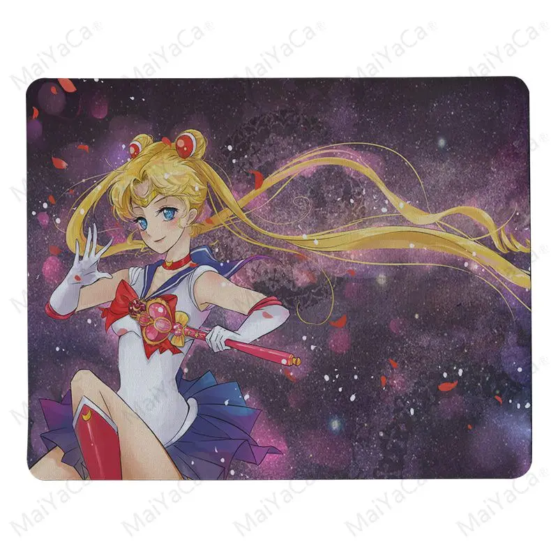 Not LockEdge 25X29cm MaiYaCa крутой аниме Сейлор Мун офисные мыши геймер мягкий коврик для мыши резиновый коврик для мыши Компьютерная игра планшет коврик для мыши - Цвет: Not LockEdge 25X29cm
