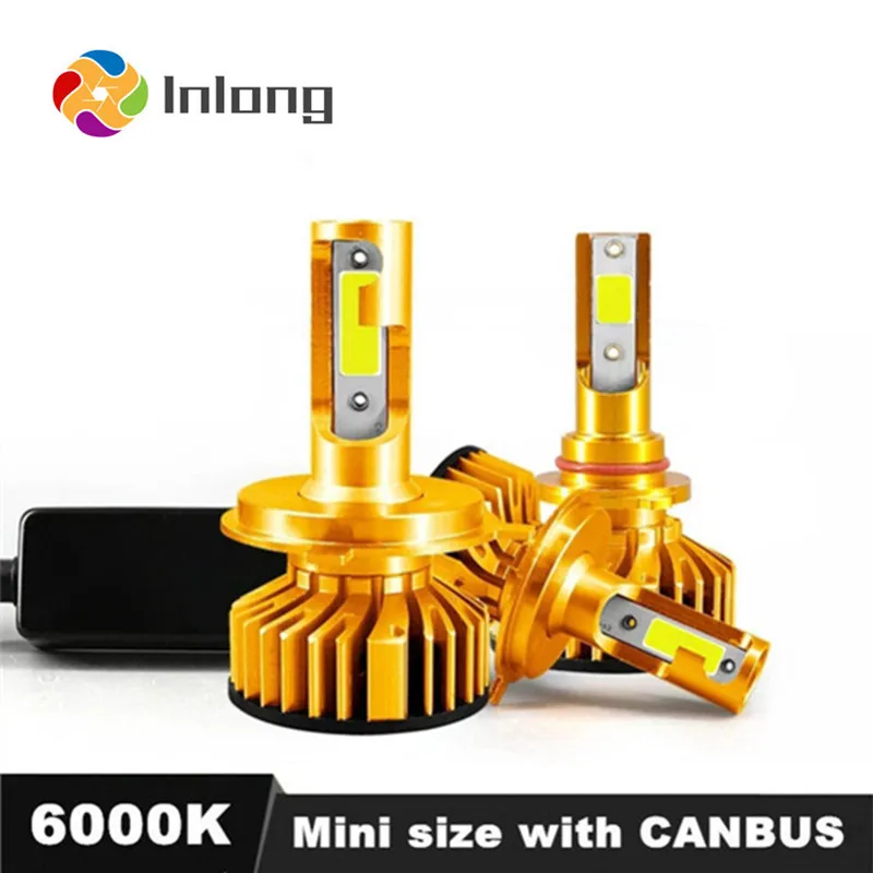 Inlong Mini Canbus без ошибок H7 H4 светодиодные Автомобильные фары 12 В 12000LM 6000 K фары H1 9005 HB3 9006 HB4 H8 H11 светодиодные лампы Противотуманные фары
