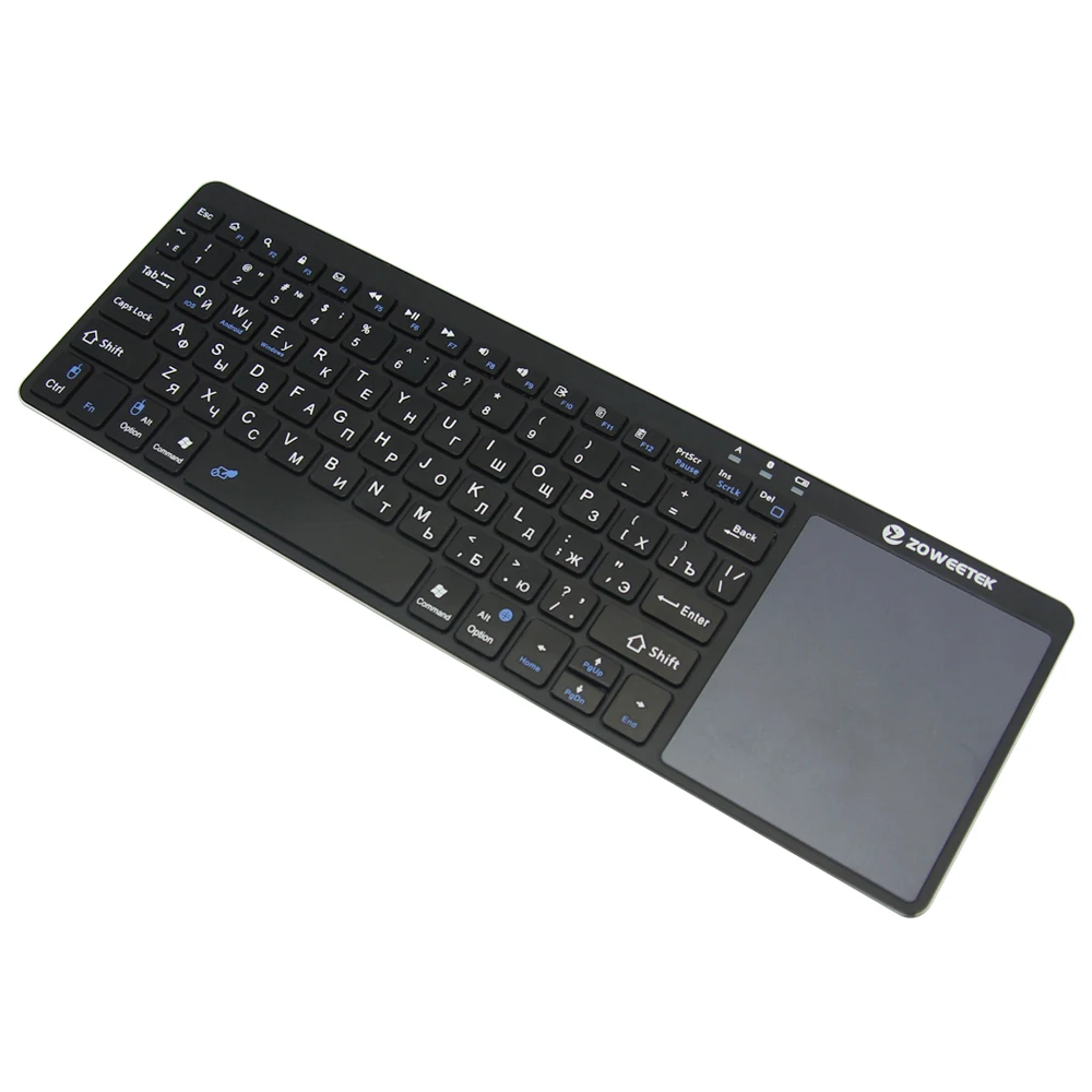 Zoweetek K12BT 1 ультра тонкий Беспроводной еврейская испанская клавиатура Bluetooth с