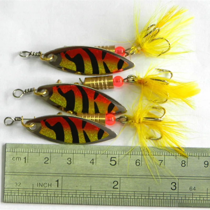 Пернатый металлической ложкой Spinner Рыбалка искусственные приманки джиг блесну