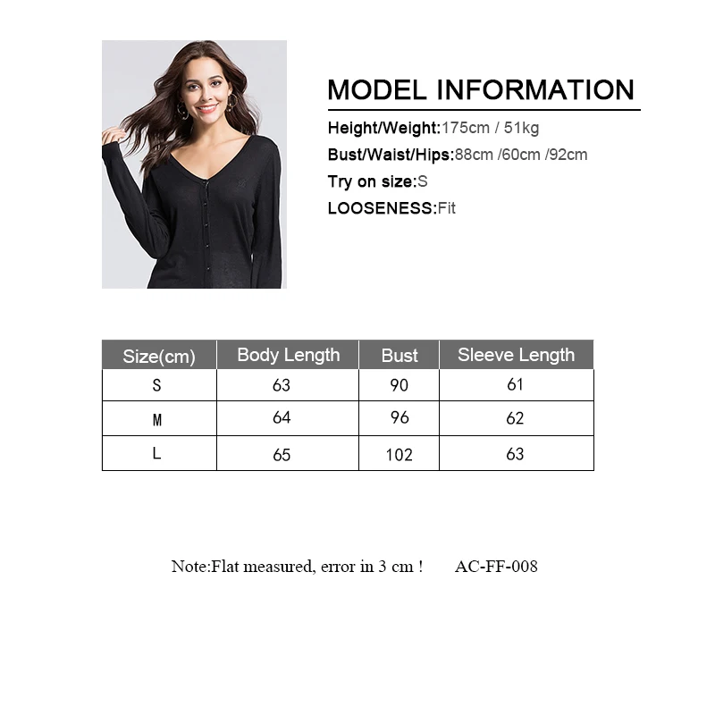 Escalier Women 75%Silk Sexy Sweaters Casual Full Sleeve Single Breasted Cardigans V-Neck Thin Style Sweater Back button design |