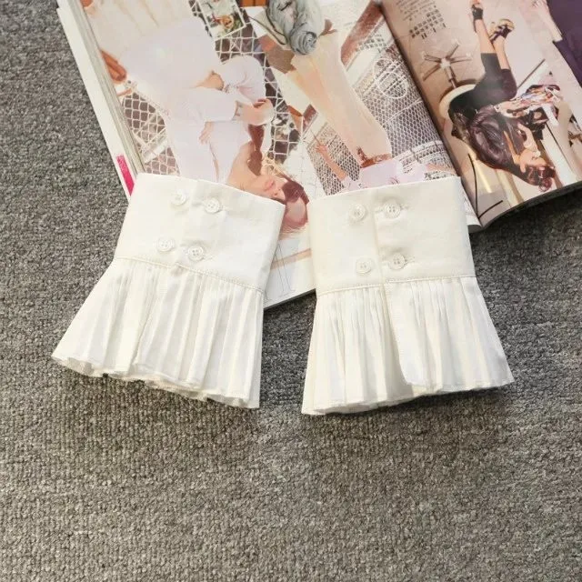 1 пара женские кружевные плиссированные с рюшами свитера фальшивыми