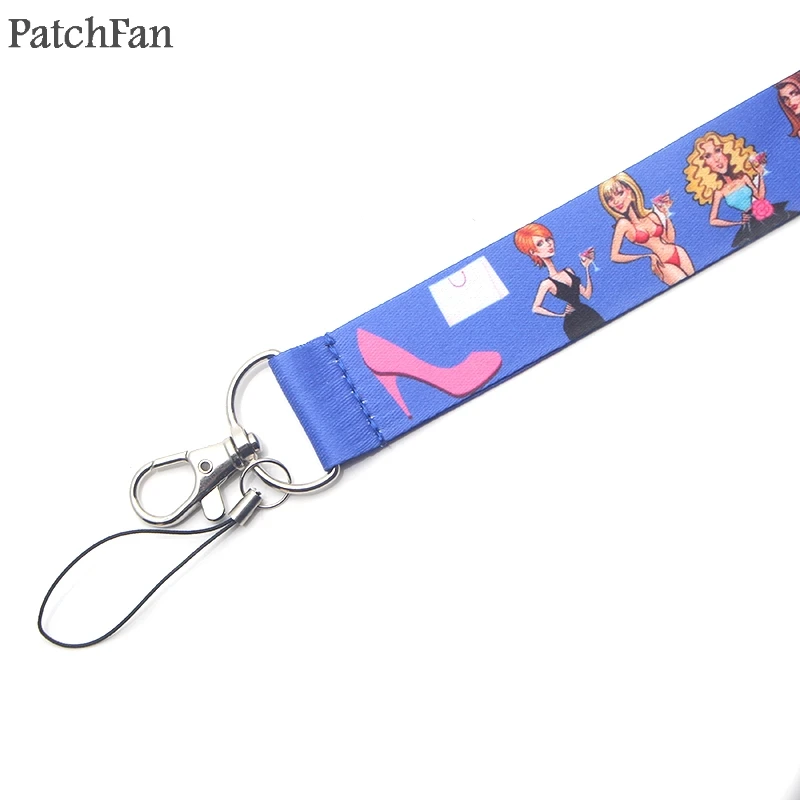 Patchfan Секс в большом городе женских diy брелок для ключей шейный ремень лямки ленты