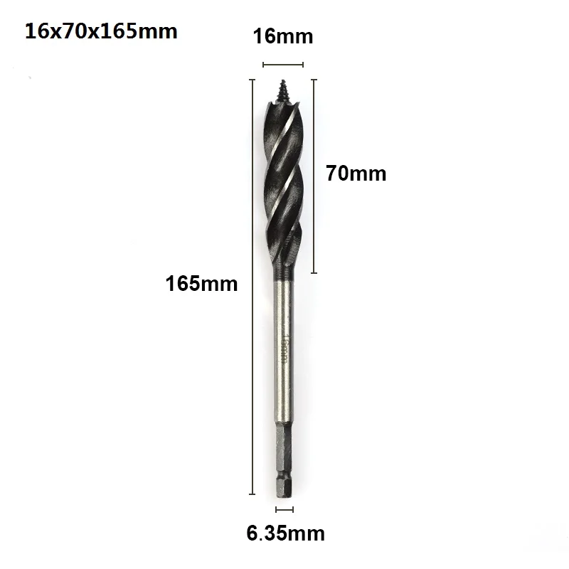 1pc 16mm XCAN 1 шт. 10-25 мм шестигранный хвостовик 4 Флейта шнека сверло Дерево отверстие резак ядро сверло дерево сверло - Цвет: 1pc 16mm