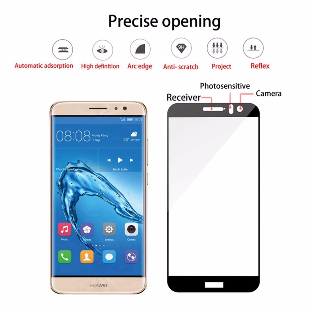 9H 3D полное покрытие закаленное стекло для Huawei Nova / Plus Защита экрана защитная