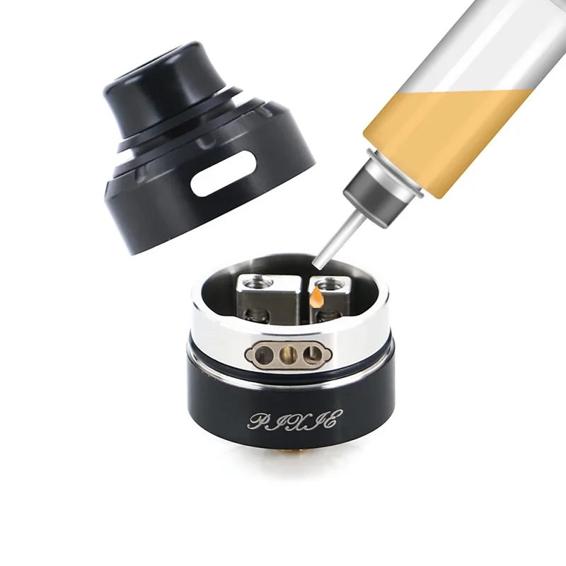 Новые Vapefly Pixie RDA одна катушка нижняя подача vape бак Избегайте нагрева и