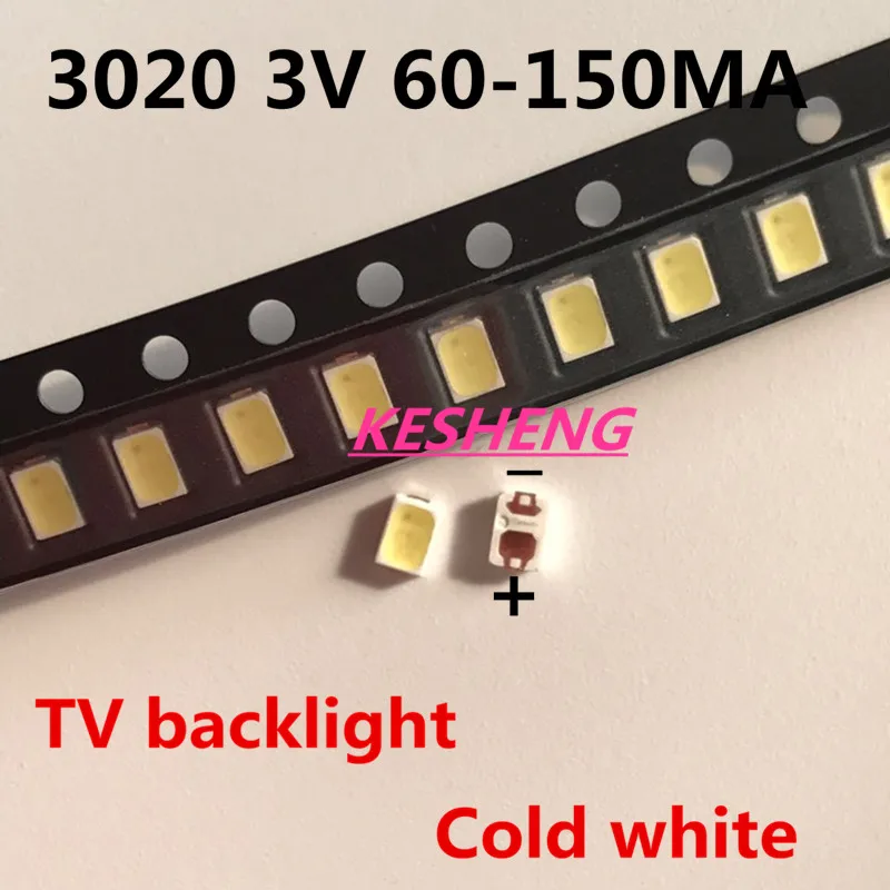 50 шт. для ремонта LG LCD TV светодиодная подсветка лампа SMT SMD светодиоды 3V 3020 холодный