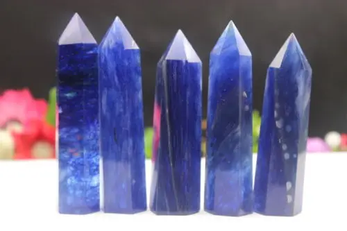 5PCS-213-grams-of-quartz-crystal-blue-magic-wand-of-smelting-point-healing